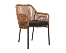 Varossi Πολυθρόνα Ipanema Φυσικό με Μαύρο Σκελετό 56 x 63 x 81 (900-326)