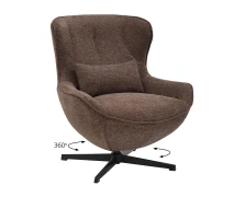 Varossi Πολυθρόνα Chanel καφέ 76 x 87 x 90 (300-389)
