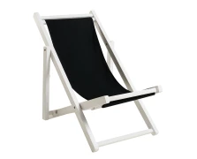 Varossi Πολυθρόνα LUNA λευκό με μαύρο πανί 62 x 87-94 x 78,5-88 (901-038)