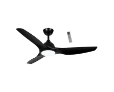 Primo PRCF-80724 52'' 132εκ. Με Τηλεχειριστήριο 1Φως LED 3Φτερά Μαύρος Ανεμιστήρας Οροφής