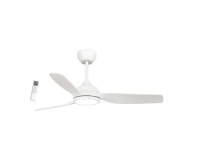 Primo Ανεμιστήρας Οροφής PRCF-80727 PRIMO 52'' 132εκ. Με Τηλεχειριστήριο 1 Φως LED 3Φτερά 7IP66 με WiFi Λευκός