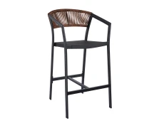 Varossi Σκαμπό Beluga-Bar 72 Καφέ με Μαύρο σκελετό 57 x 69 x 108 (900-291)