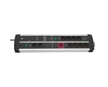 Brennenstuhl Πολύπριζο προστασίας 1392000230 Premium Protect Line 120000A 11 θέσεων Master Slave 2 USB αλουμινίου με 2 διακόπτες (150143)