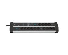 Brennenstuhl Πολύπριζο προστασίας 1392000232 Premium Protect Line 120000A 14 θέσεων 2 USB αλουμινίου με 2 διακόπτες (150142)
