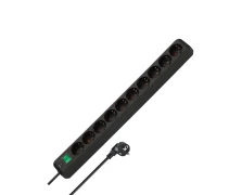 Brennenstuhl Πολύπριζο 10 Θέσεων με Διακόπτη 3m 1159300020 Μαύρο (150201)