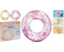 Intex Φουσκωτά & Στρώματα Θαλάσσης Tube Transparent Glitters Diameter 107cm Assorted (367200018)
