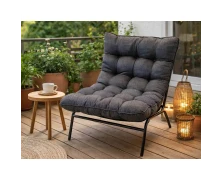 Lesli Living Καρέκλες & Πολυθρόνες Κήπου Relax Chair Zenzi Black (364600143)