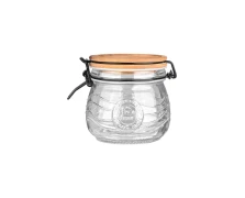 ESTIA ΔΟΧΕΙΟ ΑΠΟΘΗΚΕΥΣΗΣ ALLURE ΓΥΑΛΙΝΟ 500ml ΜΕ ΚΛΙΠ ΚΑΠΑΚΙ