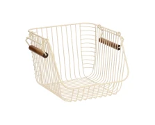 ESTIA ΚΑΛΑΘΙ ΟΡΓΑΝΩΣΗΣ ALLURE ΜΕΤΑΛΛΙΚΟ 26.5x29.5x21.5cm ΣΤΟΙΒΑΖΟΜΕΝΟ IVORY