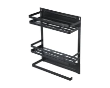 ESTIA ΡΑΦΙΕΡΑ ΚΟΥΖΙΝΑΣ ΜΕΤΑΛΛΙΚΗ ΔΙΩΡΟΦΗ 30x11x37cm ΜΕ ΒΑΣΗ ΓΙΑ ΡΟΛΟ ΚΟΥΖΙΝΑΣ