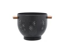 ESTIA ΣΟΥΡΩΤΗΡΙ ΖΥΜΑΡΙΚΩΝ ALLURE ΑΝΟΞΕΙΔΩΤΟ ΑΤΣΑΛΙ 22cm ΜΕ ΞΥΛΙΝΕΣ ΛΑΒΕΣ ΜΑΥΡΟ