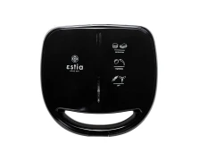 ESTIA ΤΟΣΤΙΕΡΑ BLACK & INOX 2 ΘΕΣΕΩΝ 850w ΜΕ ΑΠΟΣΠΩΜΕΝΕΣ ΑΝΤΙΚΟΛΛΗΤΙΚΕΣ ΠΛΑΚΕΣ