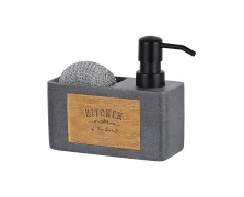 Homely ΔΟΧΕΙΟ ΥΓΡΟΥ ΠΙΑΤΩΝ 120ml ΜΕ ΘΗΚΗ ΓΙΑ ΣΦΟΥΓΓΑΡΙ ΓΚΡΙ