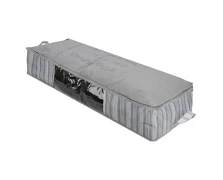 Homely ΘΗΚΗ ΑΠΟΘΗΚΕΥΣΗΣ NON WOVEN ΥΦΑΣΜΑΤΙΝΗ 100x50x20cm ΜΕ ΠΑΡΑΘΥΡΟ IVORY