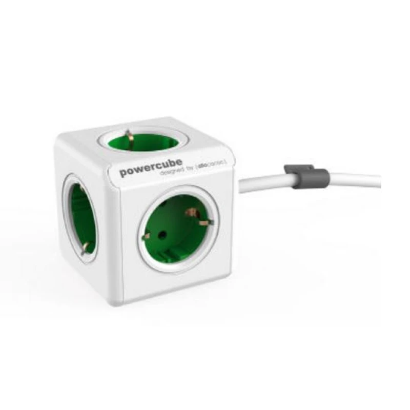 ALLOCACOC PowerCube Extended Πράσινο Πολύμπριζο (1306GN/DEEXPC)