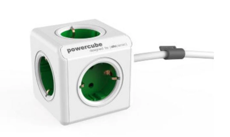 ALLOCACOC PowerCube Extended Πράσινο Πολύμπριζο (1306GN/DEEXPC)