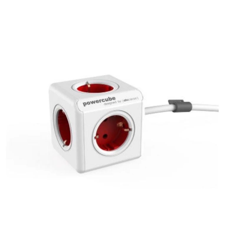 ALLOCACOC PowerCube Extended Κόκκινο Πολύμπριζο (1306RD/DEEXPC)