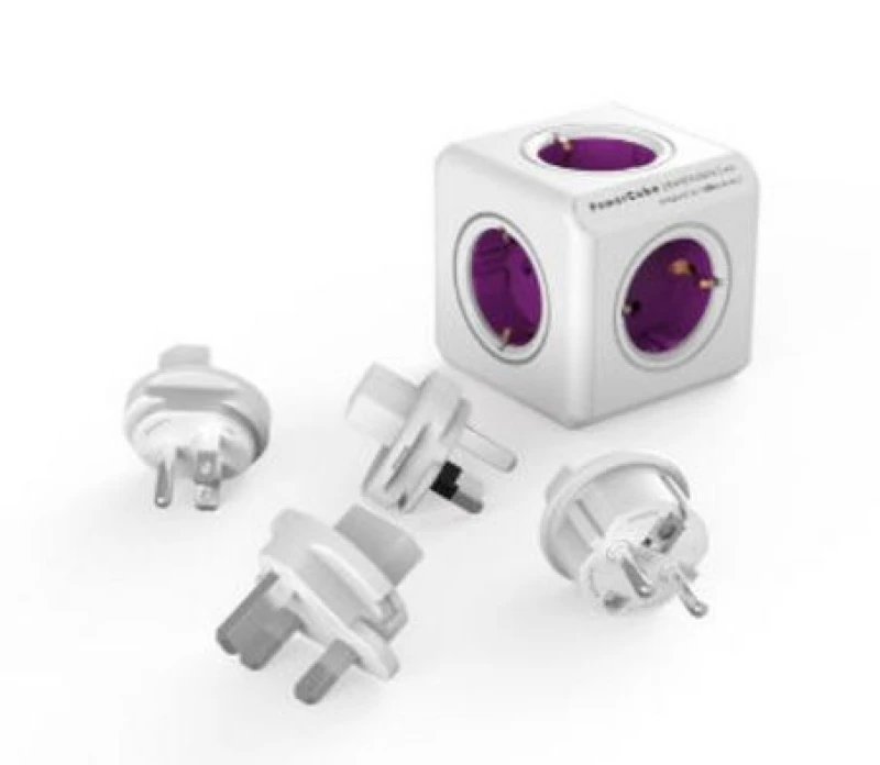 ALLOCACOC PowerCube ReWirable+ 4x plugs Μωβ Πολύμπριζο (1800/DERW4P)