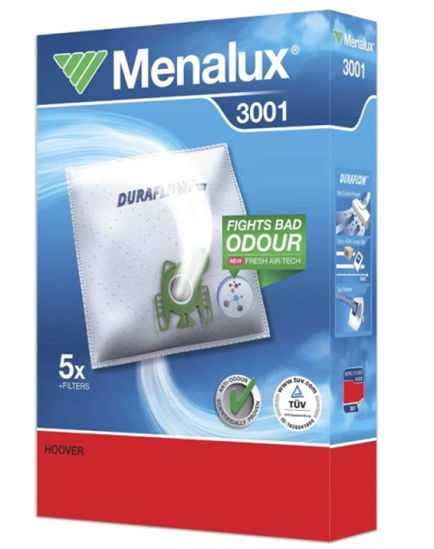 Menalux 3001 - Anti odour (Sensory-Telios Plus) Σακούλες Σκούπας