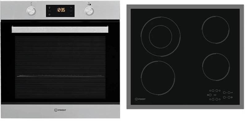 Indesit IFW 6841 JH IX + RI 261 X Σετ Φούρνος/Εστία