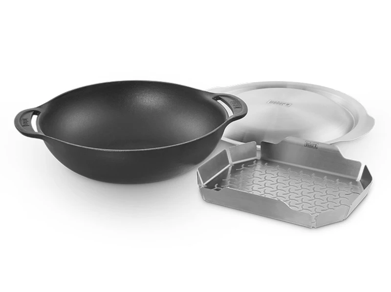 Weber 8856 Μαντεμένιο σκεύος Wok + αξεσουάρ