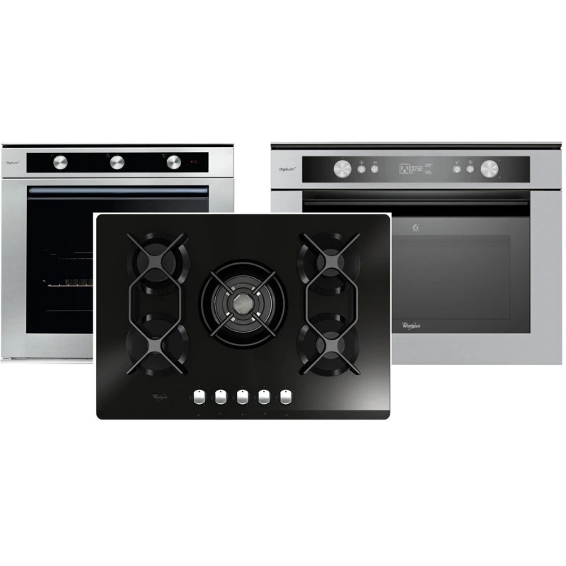 Whirlpool AKPM 6580IXL + AKT 486/NB + AMW 834 ΙΧL Σετ Φούρνος/Εστία/Φούρνος μικροκυμάτων