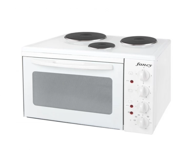 Fancy 0001 Λευκό Ηλεκτρικό Κουζινάκι 3 Εστιών