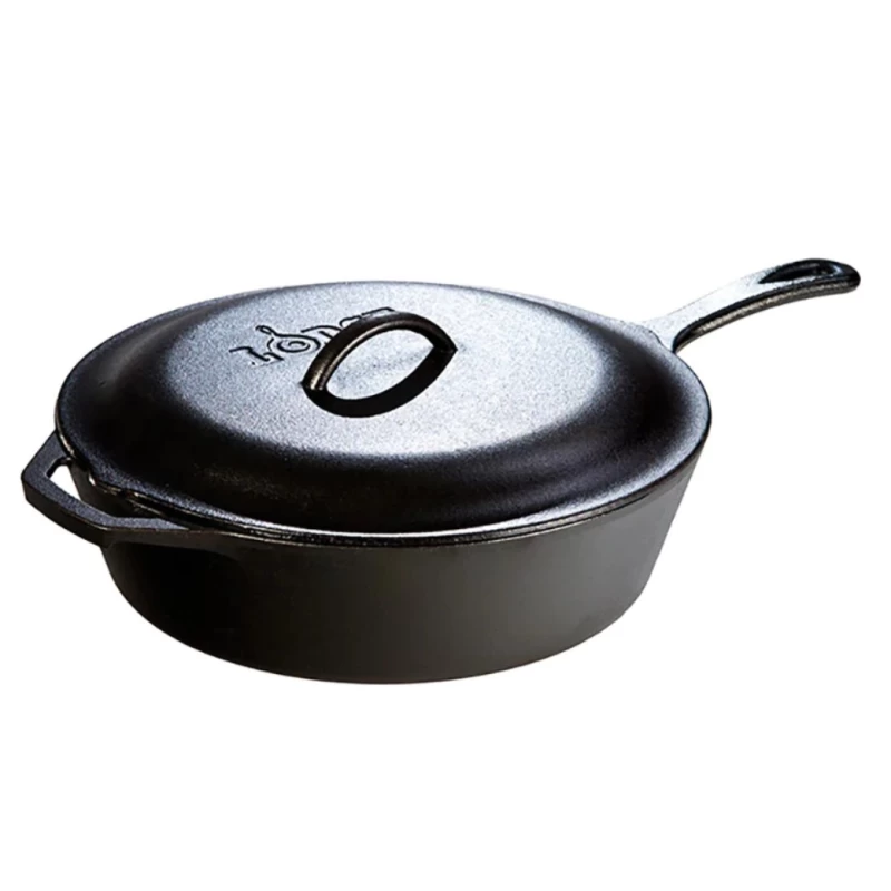Lodge L10CF3 Μαντεμένιο Βαθύ τηγάνι 4,73 lt με μαντεμένιο καπάκι διαμ. 30,48 cm (12 inch)