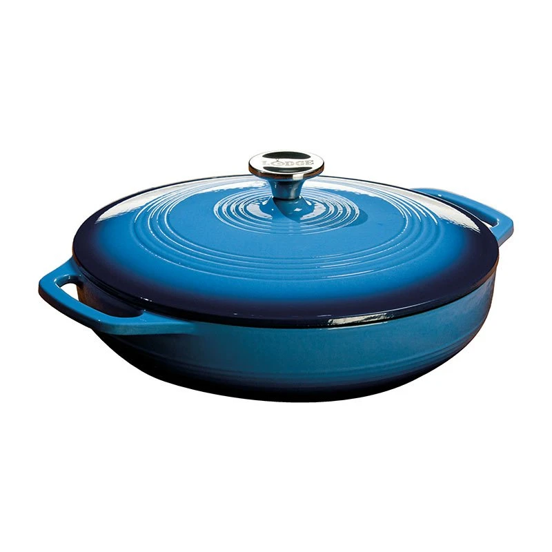 Lodge EC3CC33 Blue Μαντεμένια Κατσαρόλα - Γάστρα με επισμάλτωση πορσελάνης 3,4 lt