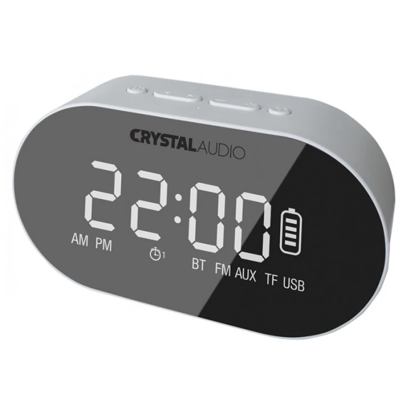 Crystal Audio BTC1W BT Speaker Alarm Clock Radio Λευκό