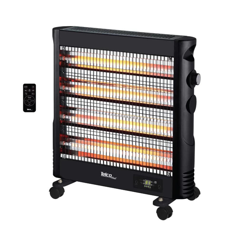 Telco LX-2466CE Με ERP και Τηλεχειριστήριο 2400W Μαύρη Ηλεκτρική Σόμπα Χαλαζία (170001)