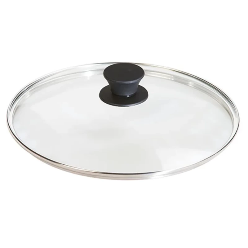 Lodge GL10 Στρογγυλό Γυάλινο Καπάκι 26 εκ. για Μαντεμένιο Τηγάνι