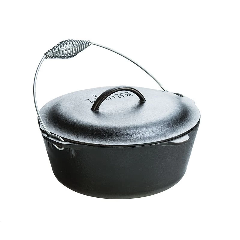Lodge L10DO3 Μαντεμένιο Dutch Oven 6,62 lt με μαντεμένιο καπάκι και ανοξείδωτη λαβή