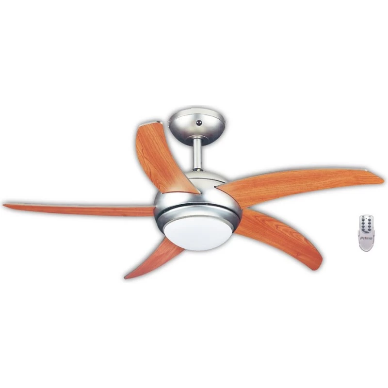 Primo PRCF-80285 44'' 110εκ 5 Φτερά 1 Φως Με R/C Ανεμιστήρας Οροφής Κερασί (800285)