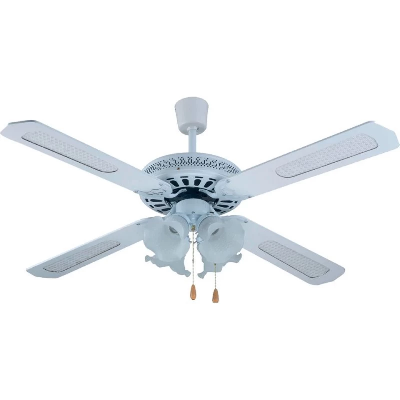 Primo PRCF-80278 52'' 130εκ 4 Φτερά 4 Φώτα Ανεμιστήρας Οροφής Λευκός (800278)