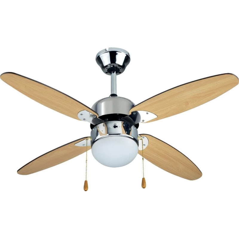 Primo PRCF-80273 42'' 105εκ 4 Φτερά 1 Φως Ανεμιστήρας Οροφής Οξιά (800273)