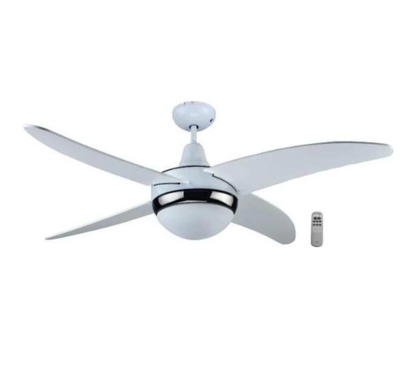 Primo CF48-4C1L 48'' 120εκ Με R/C 4 φτερά 1 Φως Ανεμιστήρας Οροφής Ασημί (800249)