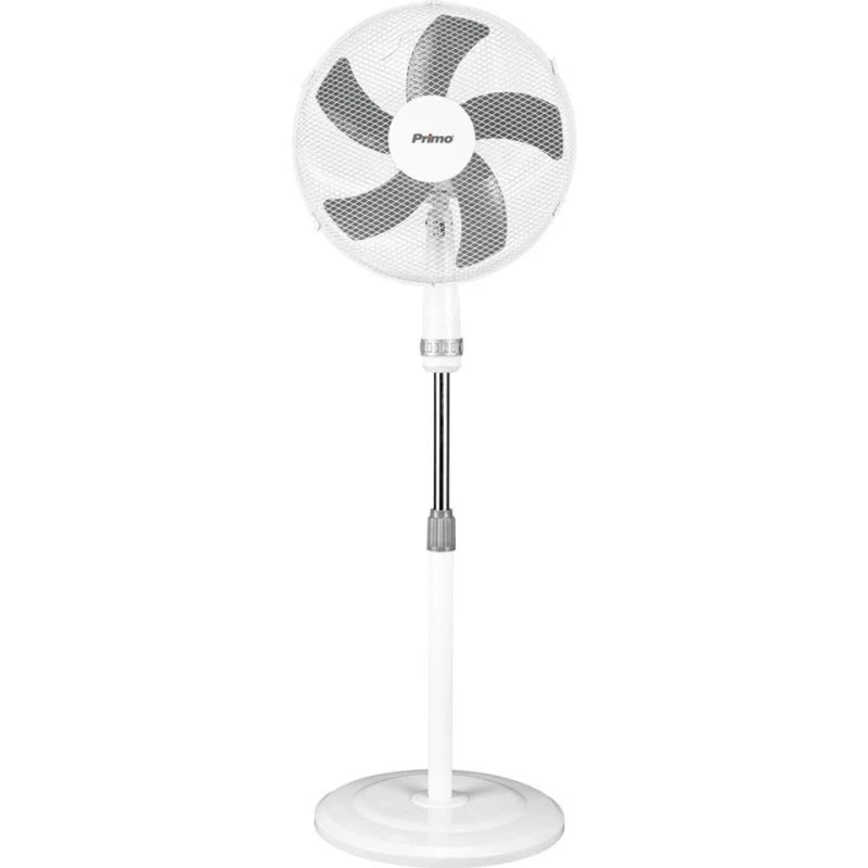 Primo PRSF-80446 16'' 40εκ. Λευκό-Γκρι Ανεμιστήρας Ορθοστάτης (800446)