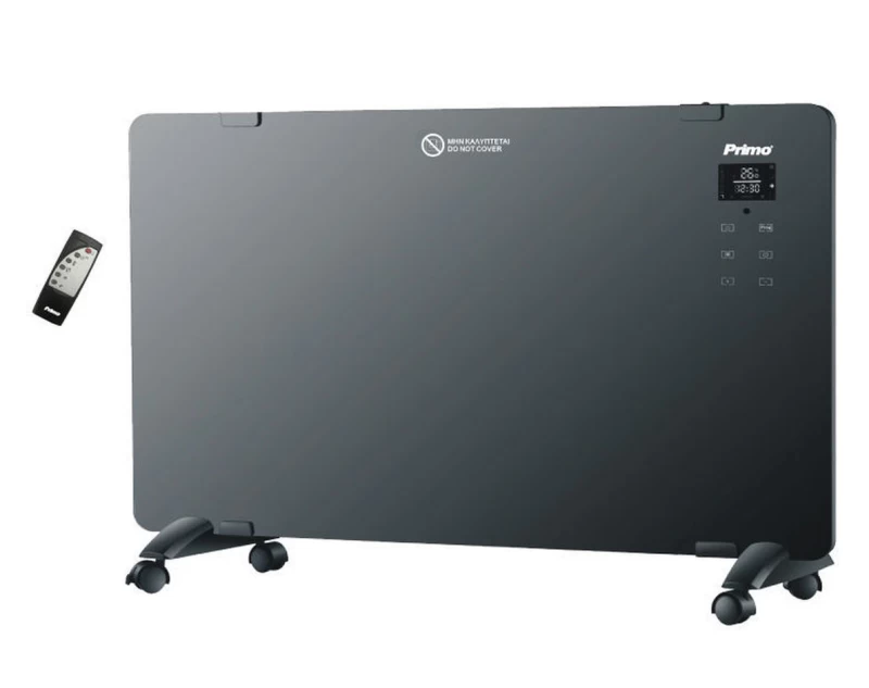 Primo PRPH-81025 Μαύρος 2000W Θερμοπομπός Γυαλί με Τηλεχειριστήριο (810025)