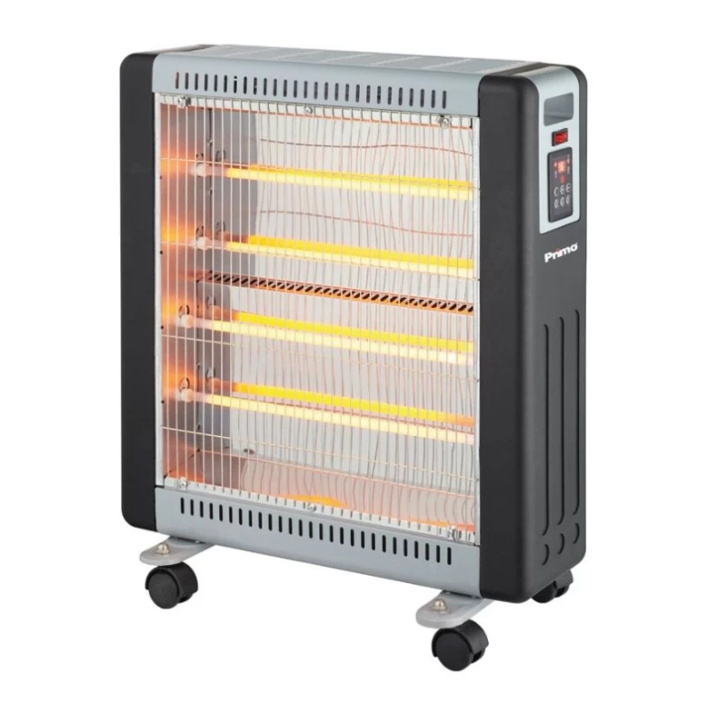 Primo QUARTZ SYH-1835 2400W Σόμπα Ηλεκτρική Αλογόνου Μαύρη-Ασημί (800131)