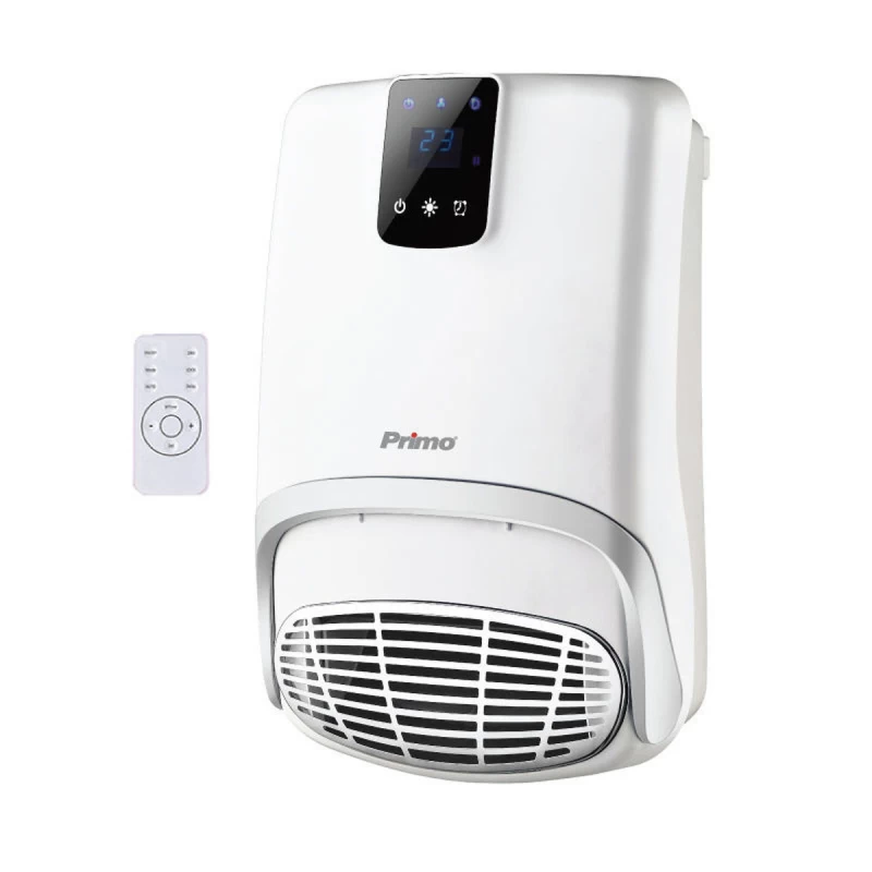 Primo PRBH-81004 Αερόθερμο Μπάνιου Τοίχου Με Τηλεχειριστήριο Λευκό-Ασημί 2000W (810004)