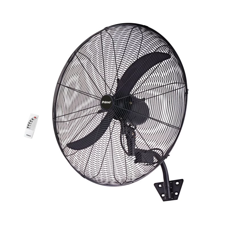Primo PRWF-80512 75CM (30'') Ανεμιστήρας Τοίχου Βιομηχανικός Μαύρος Με R/C 240W (800512)