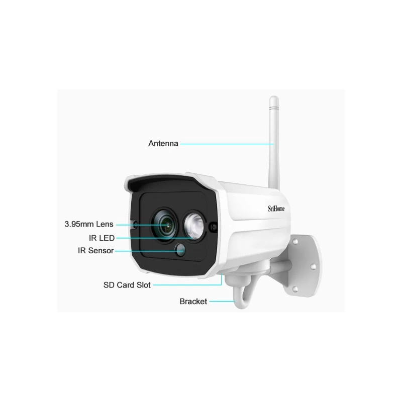 CONCEPTUM SRIHOME SH024 - 3MP- 1296P- H.265 Κάμερα Εξωτερικού χώρου (0801.0002)