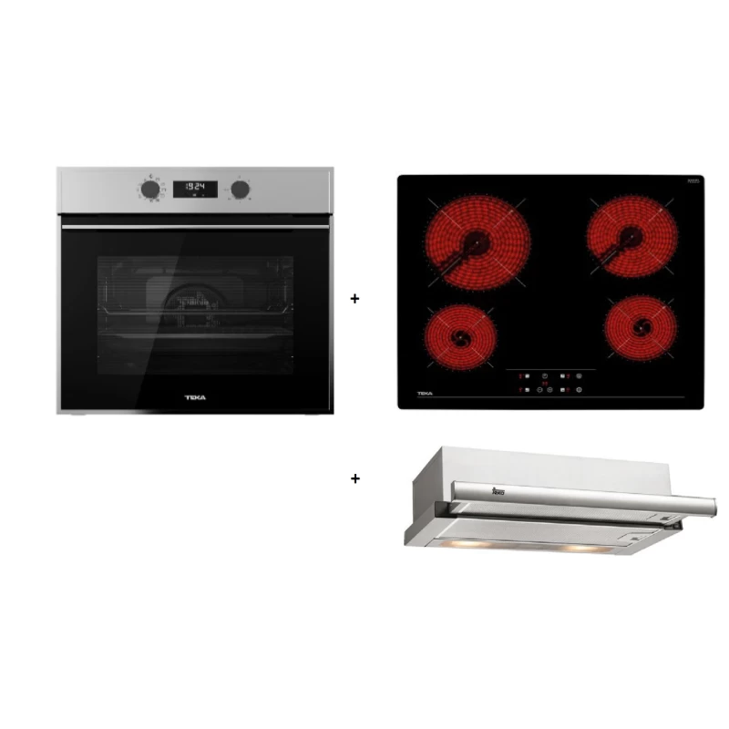 Teka HSB 644 INOX + TZ 6415 + TL 6310 Σετ Φούρνος/Εστία/Απορροφητήρας