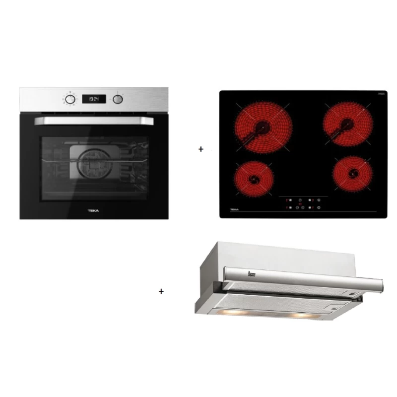 Teka HCB 6545 INOX + TZ 6415 + TL 6310 Σετ Φούρνος/Εστία/Απορροφητήρας