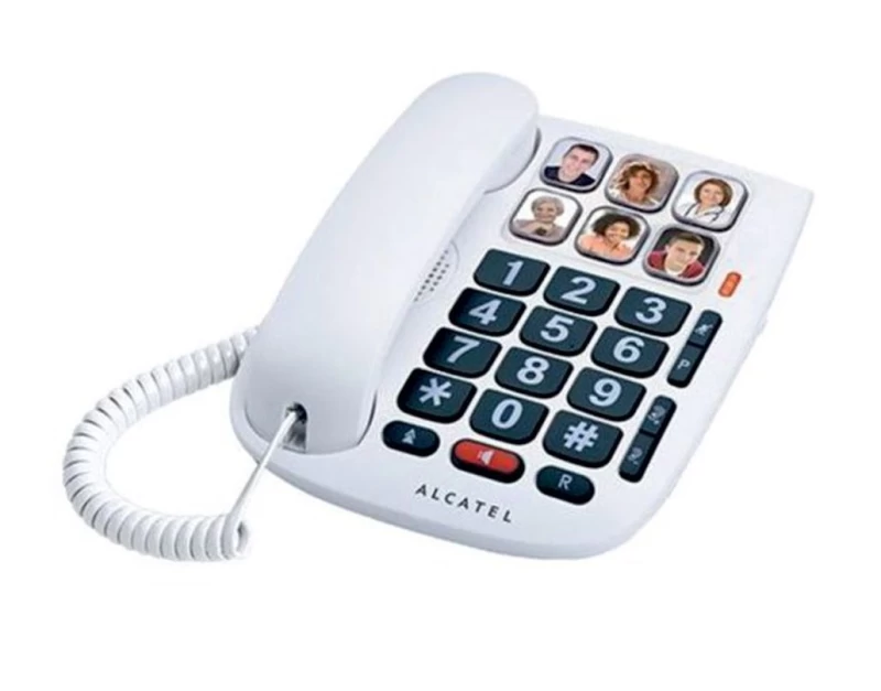 Alcatel TMAX10 Ενσύρματο τηλέφωνο με 6 μεγάλα πλήκτρα άμεσης κλήσης Λευκό (010025)