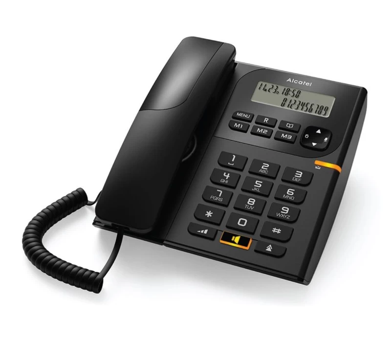 Alcatel T58 Μαύρο Ενσύρματο τηλέφωνο με αναγνώριση κλήσης (010026)