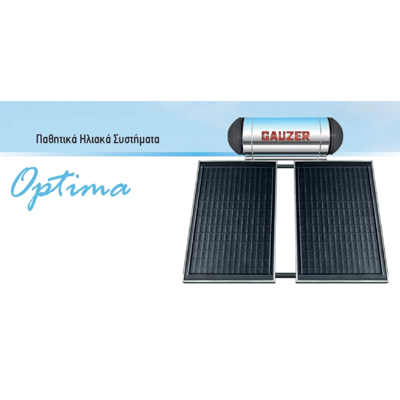 GAUZER 200/3m² Optima Classic Ηλιακός Θερμοσίφωνας Τριπλής Ενεργείας (BP20/30)
