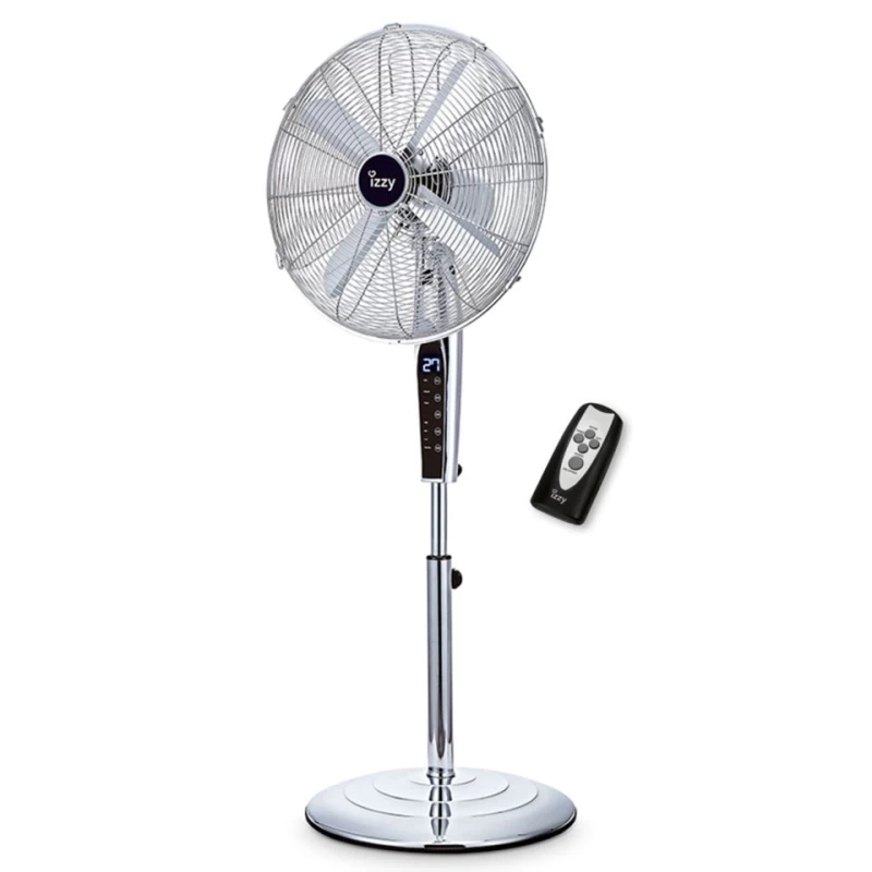Izzy IZ-9024 Inox 16'' - 70W Ανεμιστήρας Ορθοστάτης Με Τηλεχειριστήριο (223922)