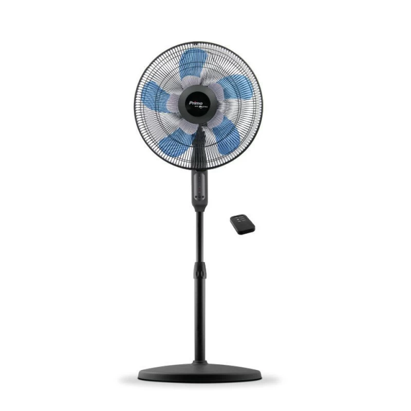 Primo S1663R Ανεμιστήρας Ορθοστάτης 16'' 40εκ. Διπλή Φτερωτή Με Τηλεχειριστήριο Μαύρος (800557)